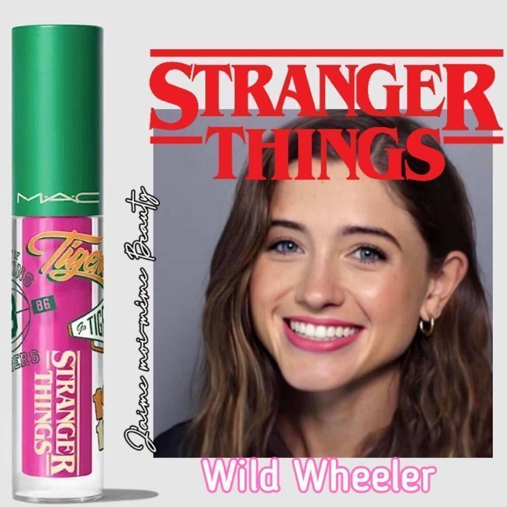 MAC X Stranger Things Lipgloss - Wild Wheeler (Sheer Bright Pink) - Picture 10 of 15